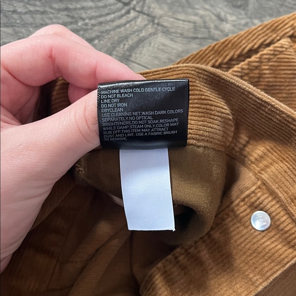 Uniqlo Tan chocolate brown Corduroy A-Line Skirt buttons women’s size 0 - Picture 5 of 7